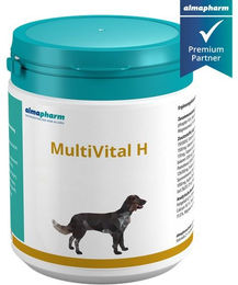 Produktbild von almapharm MultiVital H Hypoallergenes Nahrungsergänzung Pulver mit Vitaminen und Mineralstoffen für Hunde aller Altersstufen und Größen 250g