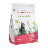 Produktbild von Almo Nature Anti-Hairball Katzen-Trockenfutter Lachs Adult mit Unterstützung für Verdauung und Haarballen 2kg Beutel - 2 kg