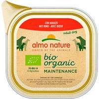Produktbild von Almo Nature Bio Organic Maintenance Hundefutter Rind Adult 32 x 100 g Schalen
