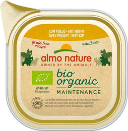 Almo Nature Bio Organic Maintenance Katzen Nassfutter Huhn Adult Getreidefrei 19 x 85 g – Bild 1 von 4