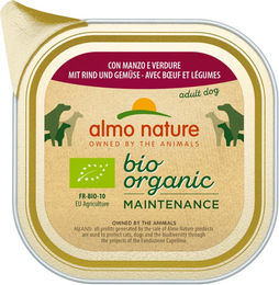 Almo Nature Bio Organic Maintenance Nassfutter für erwachsene Hunde mit Bio-Rind und Bio-Gemüse 12 x 100 g - 12 x 100 g – Bild 1 von 4