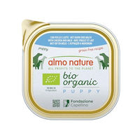 Produktbild von Almo Nature Bio Organic Puppy Nassfutter Pastete mit Huhn und Milch für Welpen 9 x 300 g