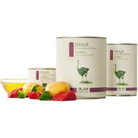 Produktbild von Almo Nature Classic Hundefutter Nassfutter Strauß mit Kartoffel und Brokkoli Stückchen in Sauce Getreidefrei Hypoallergen 12 x 400 g - 12 x 400 g