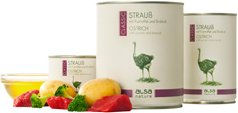 Almo Nature Classic Hundefutter Nassfutter Strauß mit Kartoffel und Brokkoli Stückchen in Sauce Getreidefrei und Hypoallergen 6 x 400 g - 6 x 400 g – Bild 1 von 1