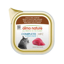 Produktbild von Almo Nature Complete Sterilised Irisches Angus Rind Katzenfutter 17x85g