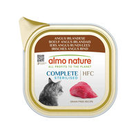 Produktbild von Almo Nature Complete Sterilised Irisches Angus Rind Katzenfutter 17x85g