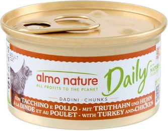 Almo Nature Daily Chunks Getreidefreie Katzenstücke mit Truthahn und Huhn – Bild 1 von 2