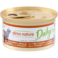 Produktbild von Almo Nature Daily Chunks Getreidefreie Katzenstücke mit Truthahn und Huhn