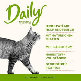 Almo Nature Daily Katzen Nassfutter Lachs Paté für erwachsene Katzen 32 x 100 g - 32 x 100 g – Bild 1 von 3
