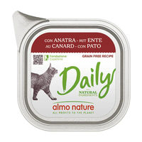 Produktbild von Almo Nature Daily Katzenfutter Ente in der Schale glutenfrei und getreidefrei 32 x 100 g - 32 x 100 g