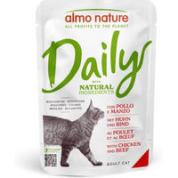 Produktbild von Almo Nature Daily Menu Katzen Nassfutter Huhn und Rind Stückchen in Sauce 6 x 70 g - 6 x 70 g