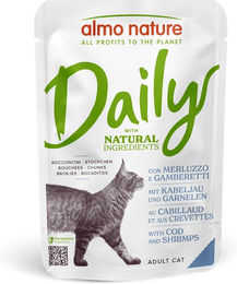 Almo Nature Daily Menu Katzen Nassfutter Kabeljau und Garnele Adult 30 x 70 g - 6 x 70 g – Bild 1 von 5