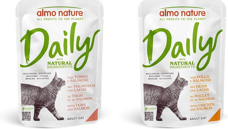 Almo Nature Daily Menu Katzen Nassfutter Thunfisch und Lachs Adult 30 x 70 g - 6 x 70 g – Bild 1 von 5