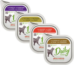 Almo Nature Daily Menu Katzenfutter Huhn getreidefrei 32 x 100 g Schale – Bild 1 von 3