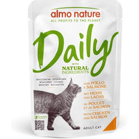 Produktbild von Almo Nature Daily Menu Katzenfutter Huhn und Lachs Stückchen in Sauce Adult 30 x 70 g - 30 x 70 g