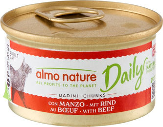 Almo Nature Daily Menu Katzenfutter Stückchen in Sauce Rind 24 x 85 g ohne Farb- und Aromastoffe sowie Konservierungsstoffe – Bild 1 von 2