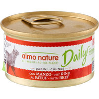 Produktbild von Almo Nature Daily Menu Katzenfutter Stückchen in Sauce Rind 24 x 85 g ohne Farb- und Aromastoffe sowie Konservierungsstoffe