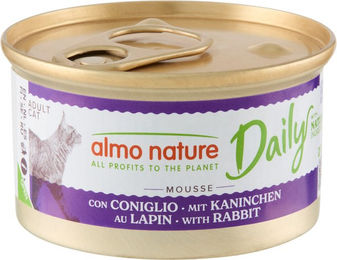 Almo Nature Daily Menu Mousse Katzenfutter Kaninchen ohne Farb- und Aromastoffe sowie Konservierungsstoffe 24 x 85 g – Bild 1 von 2