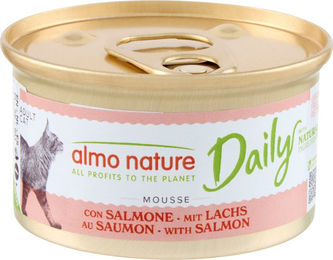 Almo Nature Daily Mousse Katzenfutter Lachs ohne Farb- und Aromastoffe sowie Konservierungsstoffe 24 x 85 g – Bild 1 von 2