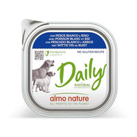 Produktbild von Almo Nature Daily Nassfutter für Hunde mit Weißfisch und Reis glutenfrei 9x300g - 300 g