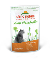 Almo Nature Functional Anti-Haarball Katzen Nassfutter Huhn Adult 30 x 70 g Beutel - 30 x 70 g – Bild 1 von 5