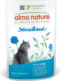 Produktbild von Almo Nature Functional Sterilised Katzen Nassfutter Kabeljau Adult 12 x 70 g - 12 x 70 g