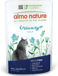 Produktbild von Almo Nature Functional Urinary Help Katzen Nassfutter Fisch Stückchen in Sauce Adult Getreidefrei 24 x 70 g - 24 x 70 g