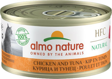 Almo Nature HFC 70 Natural Katzenfutter Huhn und Thunfisch Monoprotein 24 x 70 g – Bild 1 von 2
