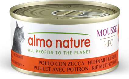 Produktbild von Almo Nature HFC Cat Mousse Huhn mit Kürbis 24 x 70 g mit hohem Fleischanteil und ohne Farb- und Aromastoffe - 24 x 70 g