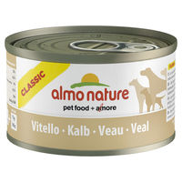 Produktbild von Almo Nature HFC Classic Nassnahrung für Hunde mit Kalb Stückchen in Sauce 24 x 95 g Monoprotein ohne künstliche Zusatzstoffe