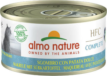 Almo Nature HFC Complete Katzen Nassfutter Makrele mit Süßkartoffel Stückchen in Sauce getreidefrei Adult 24 x 70 g - 24 x 70 g – Bild 1 von 3
