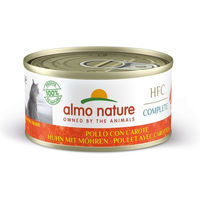 Produktbild von Almo Nature HFC Complete Katzenfutter Huhn mit Möhren für erwachsene Katzen 24x70g