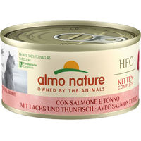 Produktbild von Almo Nature HFC Complete Kitten Nassfutter Lachs mit Thunfisch Stückchen in Sauce 24 x 70 g - 24 x 70 g