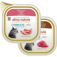 Produktbild von Almo Nature HFC Complete Sterilised Katzenfutter Irisches Angus-Rind zur Gewichtskontrolle im Becher