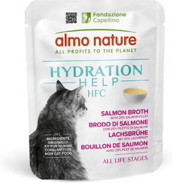 Almo Nature HFC Hydration Help Katzen Nassfutter Lachsbrühe mit Lachsfilet Hypoallergen 24 x 50 g - 6 x 50 g – Bild 1 von 9