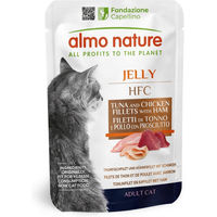 Produktbild von Almo Nature HFC Jelly Katzen Nassfutter Adult Thunfisch Huhn und Schwein in Gelee 24 x 55 g glutenfrei ohne Konservierungsstoffe - 6 x 55 g