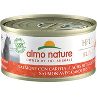Produktbild von Almo Nature HFC Jelly Katzen Nassfutter Lachs und Karotten Adult Glutenfrei Monoprotein 6x70g - 6 x 70 g