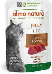 Almo Nature HFC Jelly Katzen Nassfutter Thunfisch Stückchen in Gelee Adult 24 x 55 g - 24 x 55 g – Bild 1 von 5