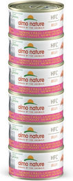 Almo Nature HFC Jelly Katzenfutter Stückchen in Gelee Lachs & Huhn Adult Glutenfrei 6x70g - 6 x 70 g – Bild 1 von 3
