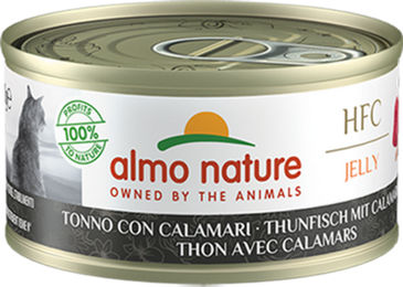 Almo Nature HFC Jelly Katzenfutter Thunfisch und Calamari Stückchen in Gelee Adult 24 x 70 g - 24 x 70 g – Bild 1 von 4