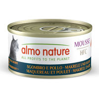 Produktbild von Almo Nature HFC Katzen Mousse Makrele und Huhn glutenfrei ohne Farb- und Aromastoffe 6 x 70 g - 6 x 70 g