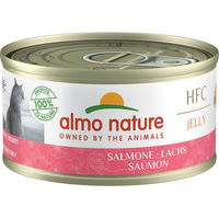 Produktbild von Almo Nature HFC Katzen Nassfutter Lachs Stückchen in Gelee Adult Glutenfrei Monoprotein 6 x 70g - 6 x 70 g