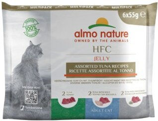 Almo Nature HFC Katzen Nassfutter Mixpaket Stückchen in Gelee Thunfisch und Sardine 6 x 55 g - 6 x 55 g – Bild 1 von 4