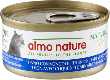 Almo Nature HFC Katzen Nassfutter Thunfisch mit Venusmuscheln in Sauce Adult Glutenfrei 6 x 70 g - 6 x 70 g – Bild 1 von 3