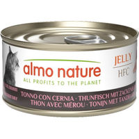 Produktbild von Almo Nature HFC Katzen Nassfutter Thunfisch mit Zackenbarsch Stückchen in Gelee 6 x 70 g - 6 x 70 g