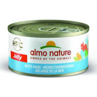 Produktbild von Almo Nature HFC Katzenfutter Meerestiermischung mit Fisch und Garnele in Gelee für Adult, 24 x 70 g - 24 x 70 g