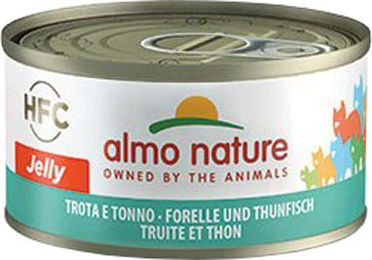 Almo Nature HFC Katzenfutter Stückchen in Gelee Forelle & Thunfisch 24 x 70 g – Bild 1 von 2
