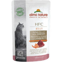 Produktbild von Almo Nature HFC Katzenfutter Thunfischfilet und Garnelen in Gelee 24 x 55 g