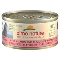Produktbild von Almo Nature HFC Kitten Complete Katzenvollfutter Lachs mit Thunfisch 24 x 70 g