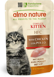 Almo Nature HFC Kitten Katzennassfutter Huhn Monoprotein Glutenfrei 24 x 55 g - 24 x 55 g – Bild 1 von 8